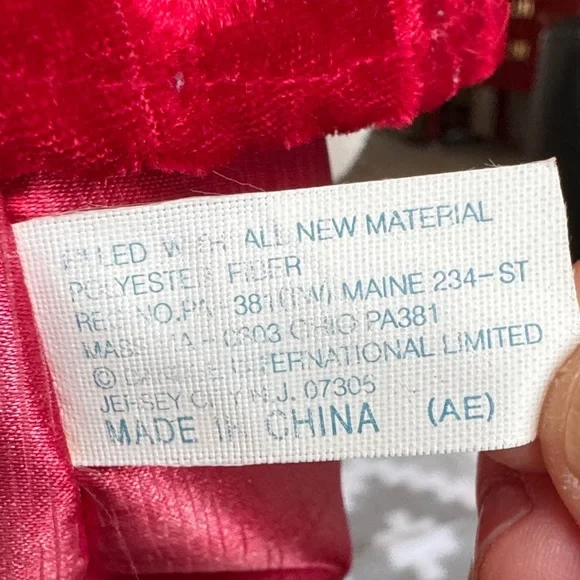 Vintage DanDee Teddy Bear in Red Suit and Black Hat tie 19” tall - Picture 9 of 9